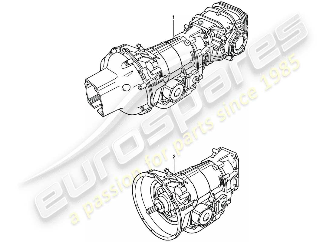 porsche 1982 (928) transmisión de reemplazo - transmisión automática diagrama de piezas