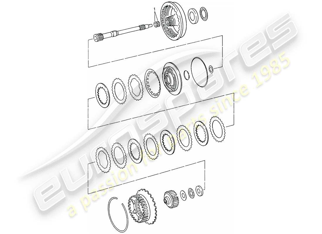 porsche 1998 (993) tiptronic - eje de transmisión diagrama de piezas