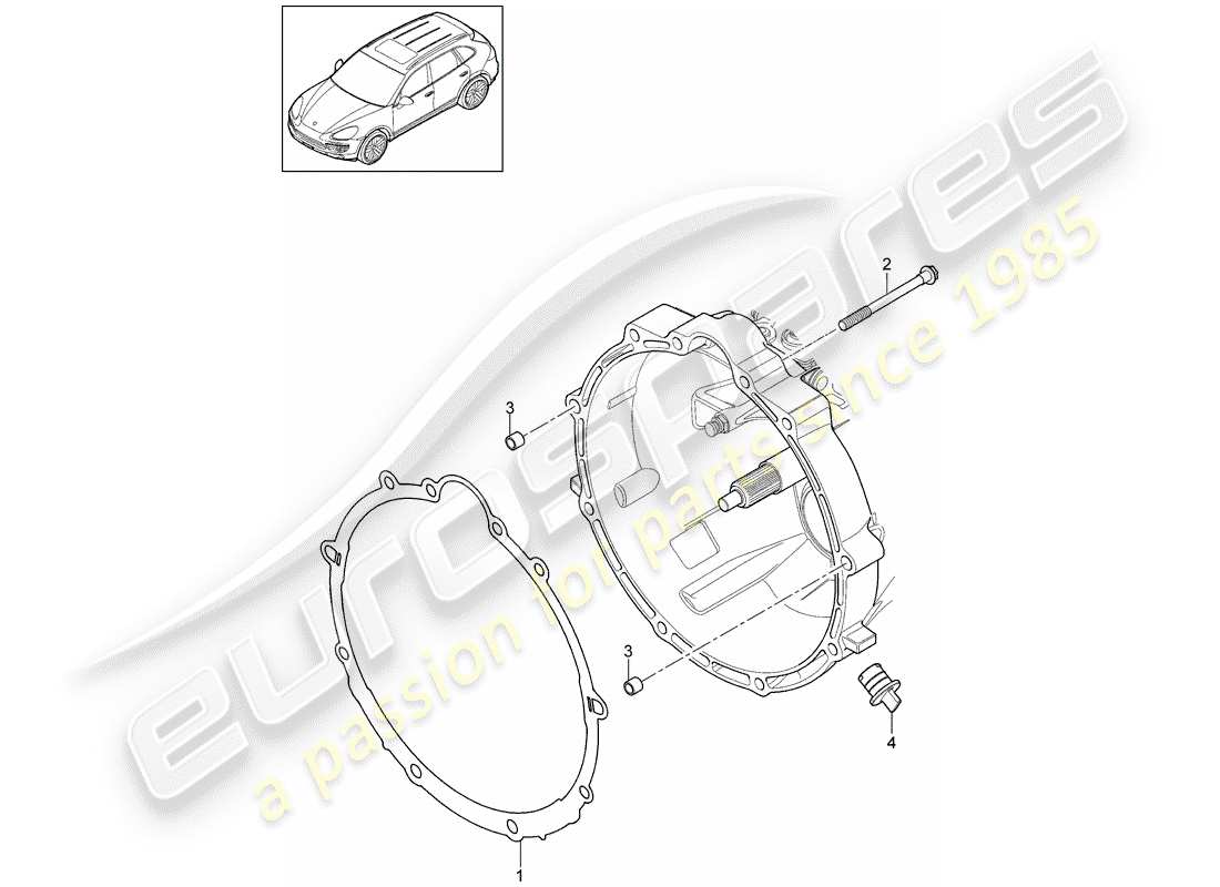 porsche 2017 (cayenne e2 92a) piezas de montaje para motor y diagrama de piezas