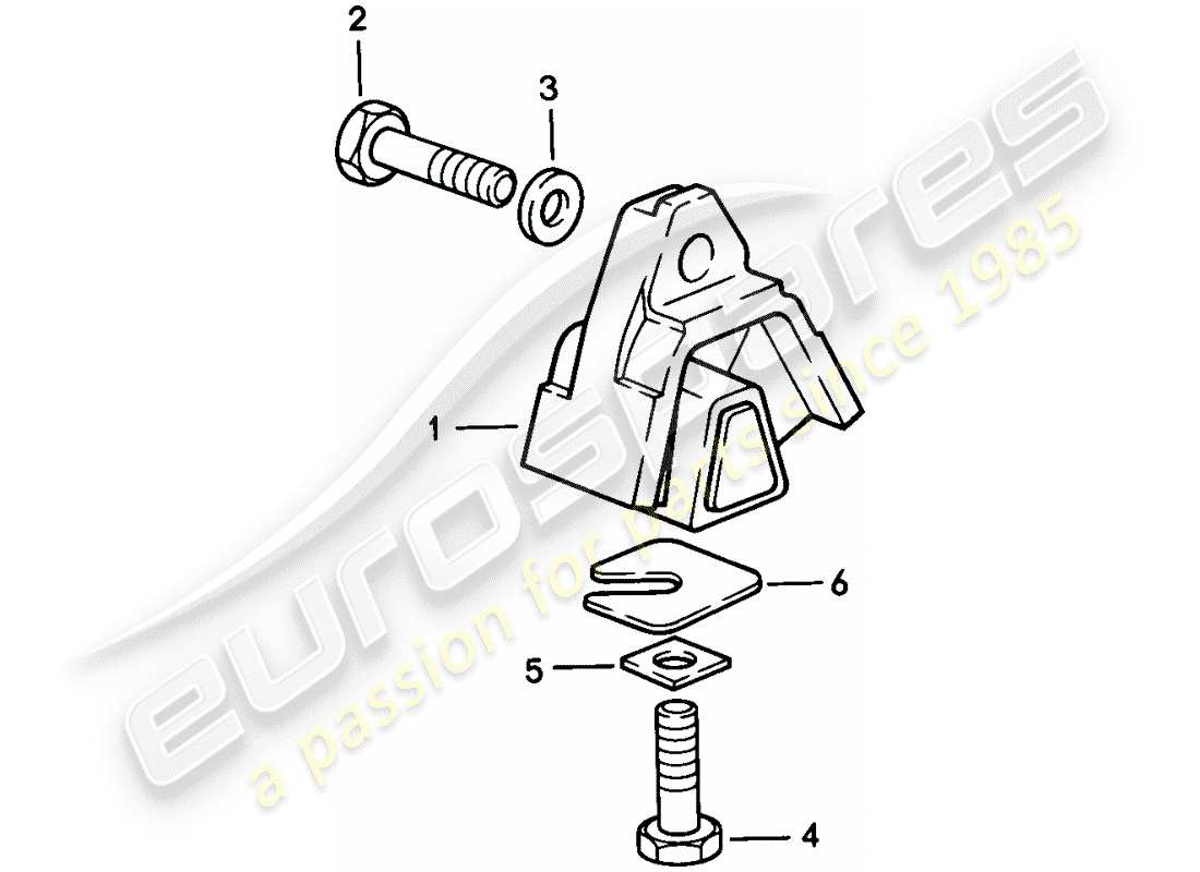 porsche 1983 (928) transmisión automática - suspensión de la transmisión diagrama de piezas