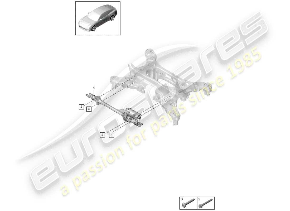 porsche 2017 (panamera 971-1) direccion diagrama de piezas