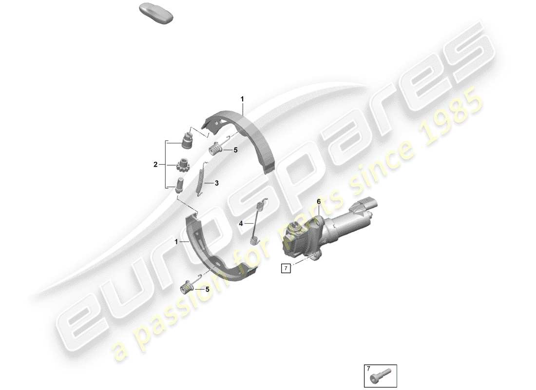porsche 2019 (718 boxster spyder) parking brake diagrama de piezas