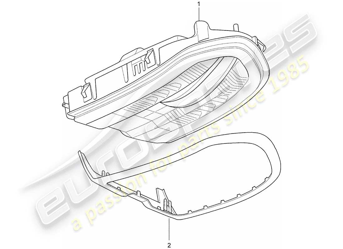 porsche 2011 (panamera 970) diagrama de piezas del soporte