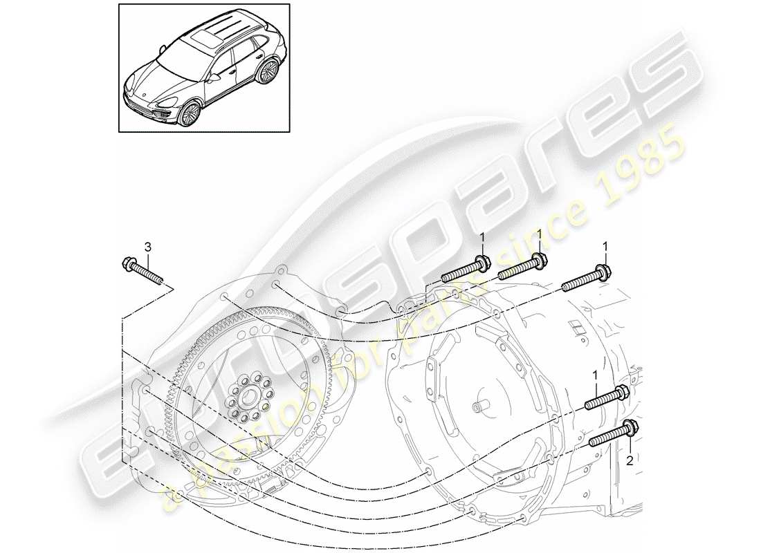 porsche 2016 (cayenne e2 92a) piezas de montaje para motor y diagrama de piezas