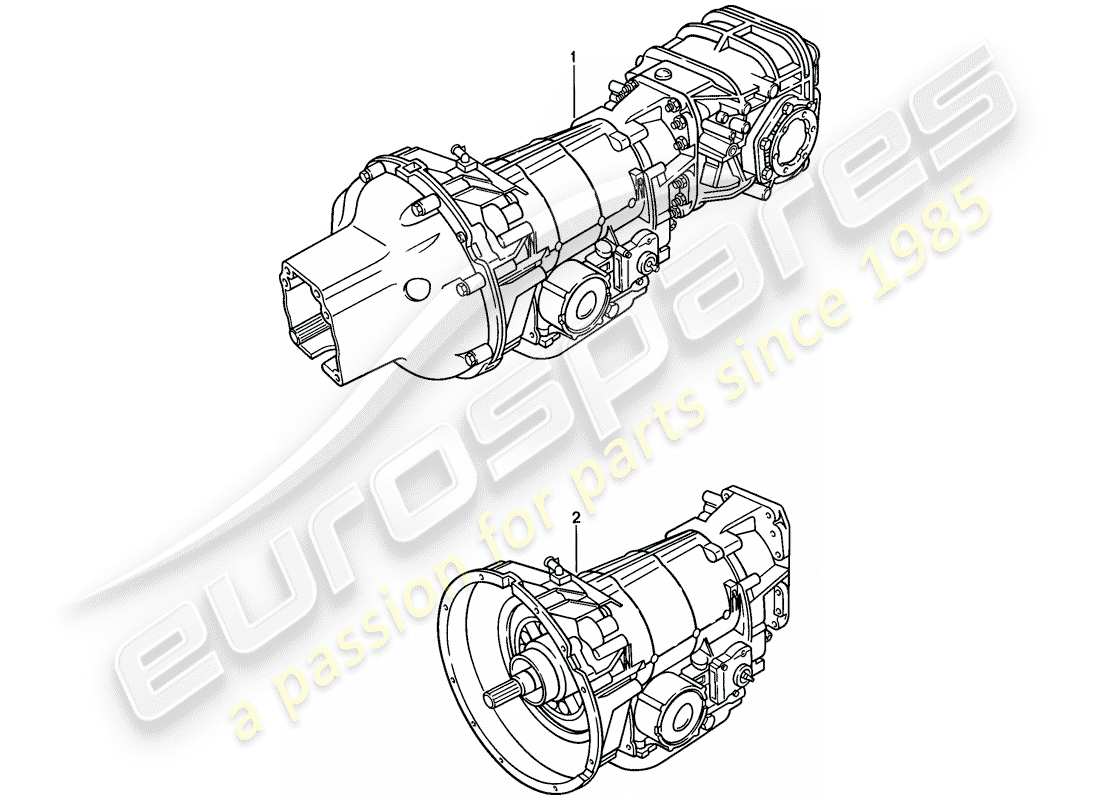 porsche 1983 (928) transmisión automática - transmisión de repuesto - d - mj 1983>> - mj 1983 diagrama de piezas