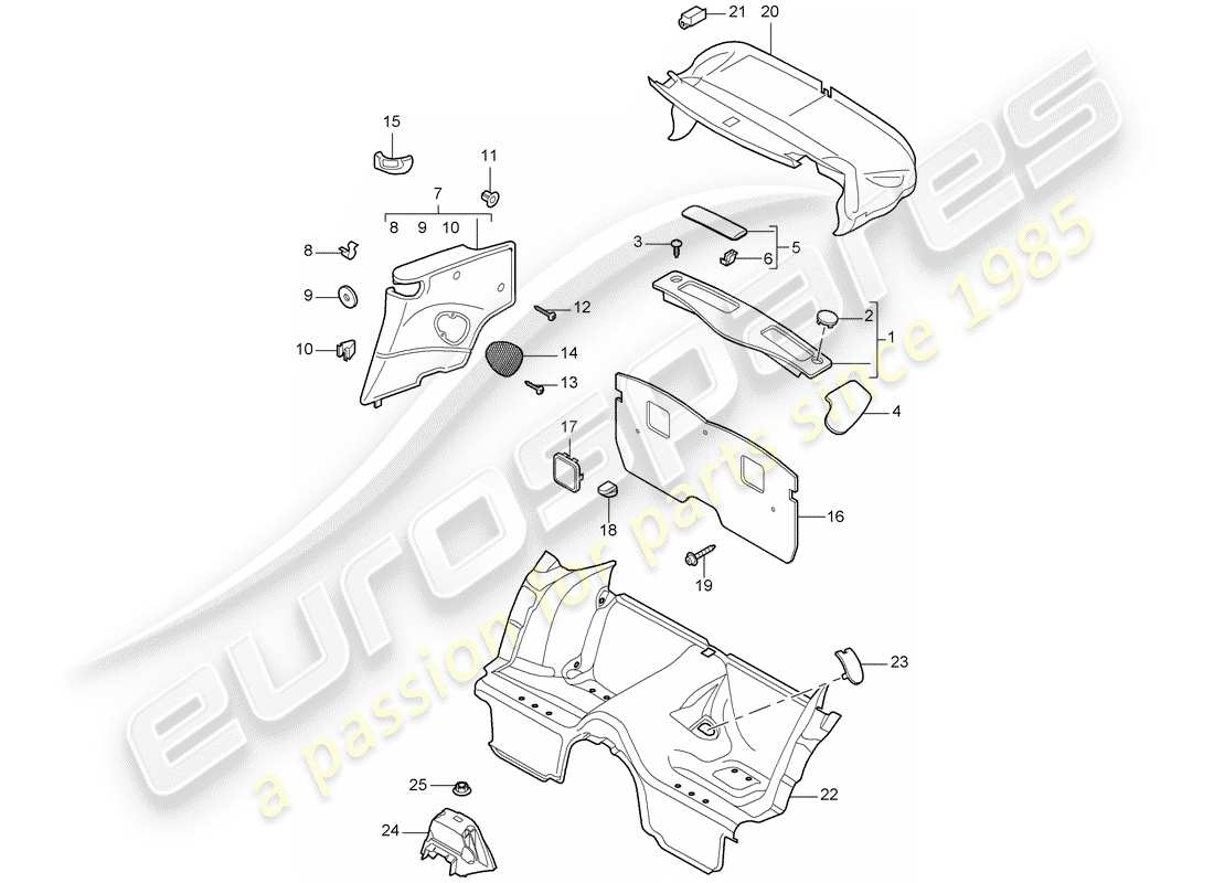 porsche 2011 (997-2) adornos diagrama de piezas