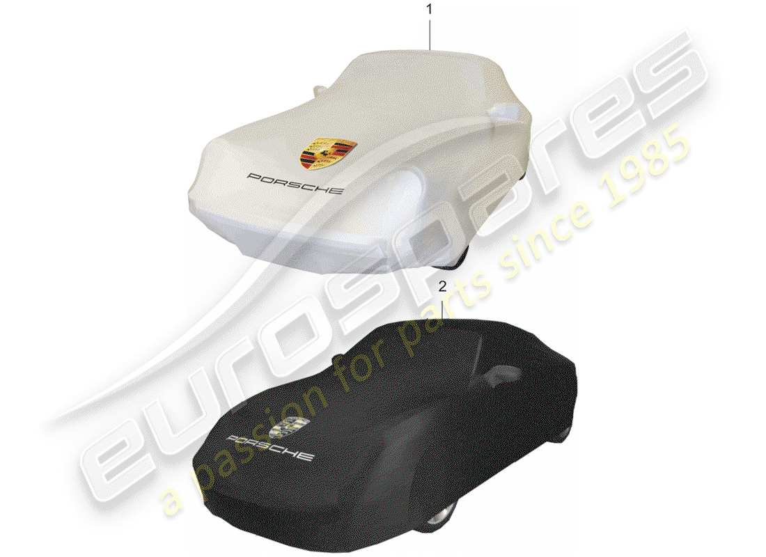 porsche 2011 (accessories) cubierta del vehículo diagrama de piezas