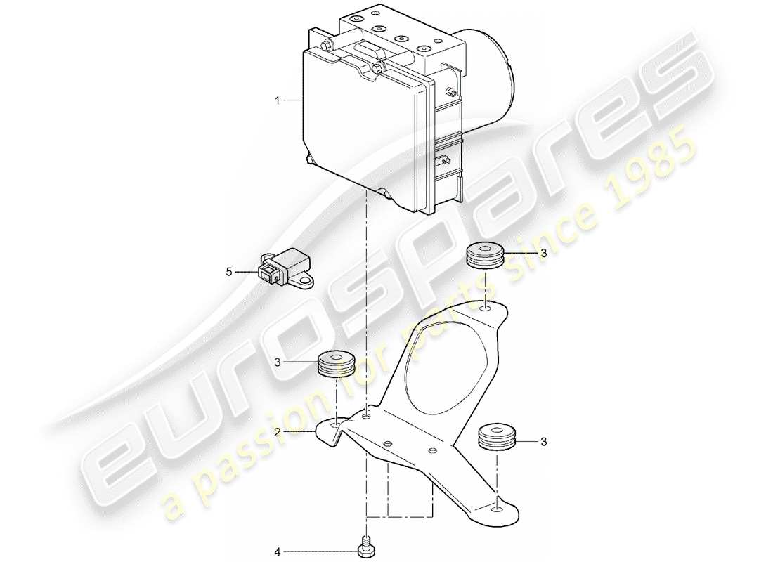 porsche 2005 (997-1) unidad hidraulica diagrama de piezas