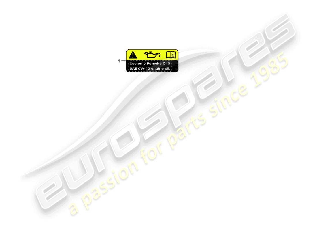 porsche 2019 (panamera 971-1) pegatina aceite de motor diagrama de piezas