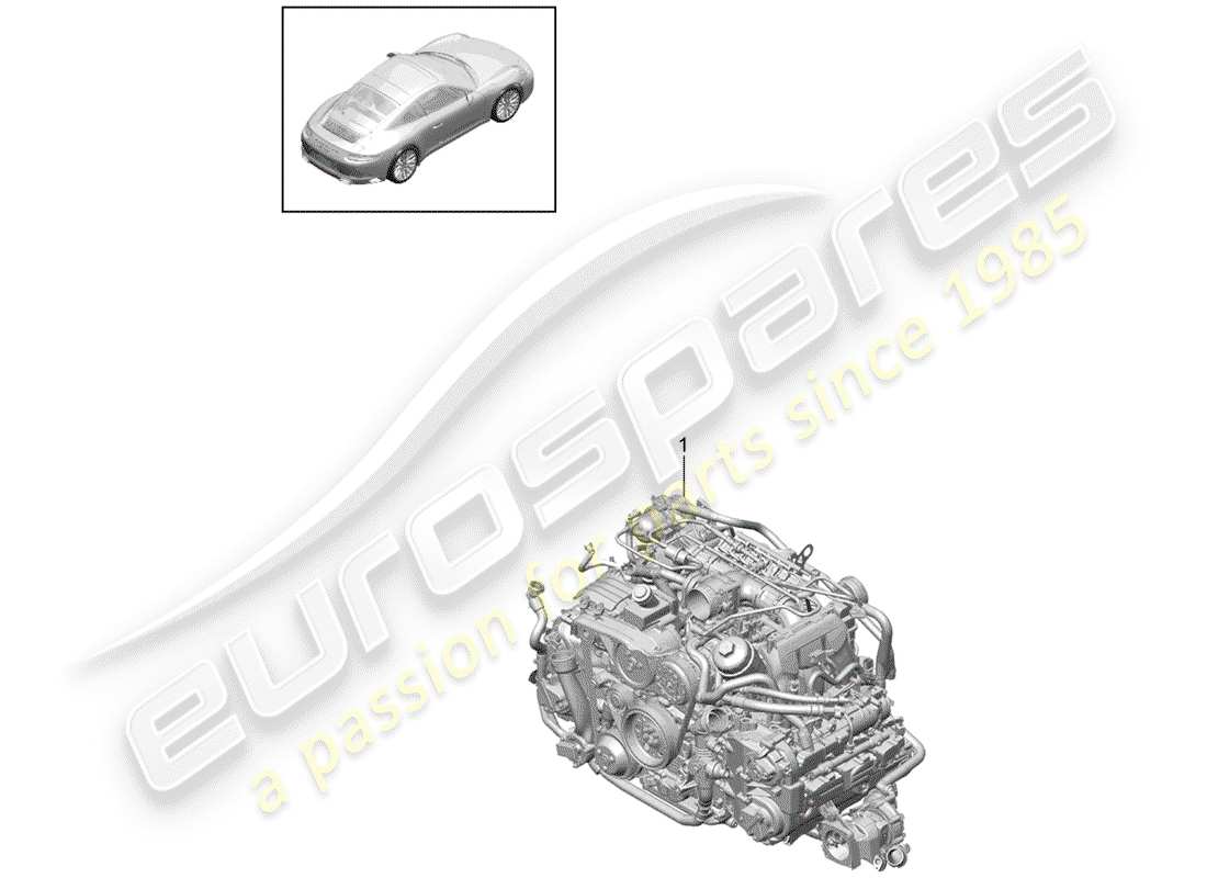 porsche 2019 (991-2) motor de repuesto diagrama de piezas