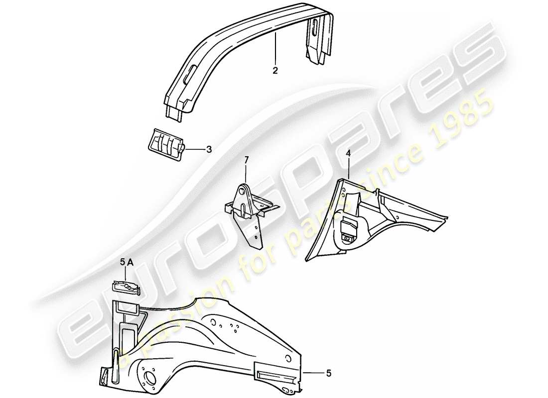 porsche 1989 (911) paneles interiores diagrama de piezas