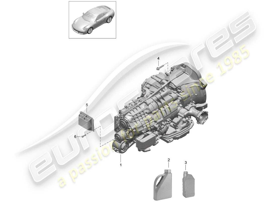 porsche 2017 (991-2) - pdk - diagrama de piezas