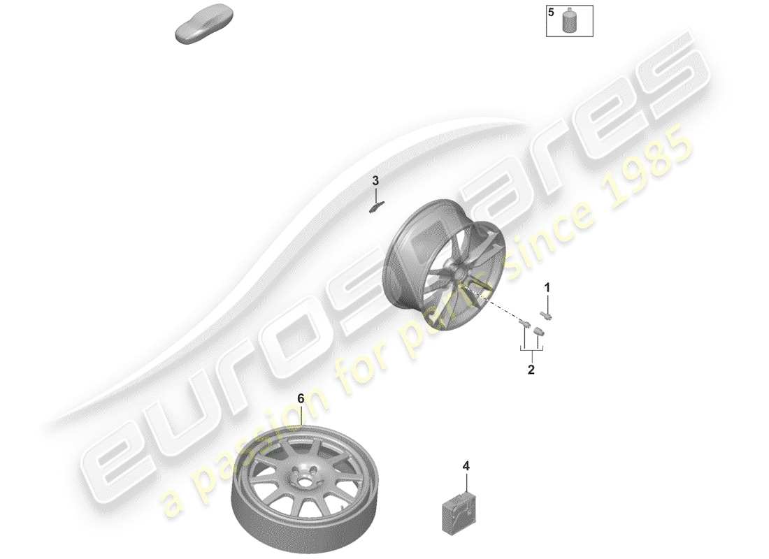 porsche 2019 (992-1) piezas individuales diagrama de piezas