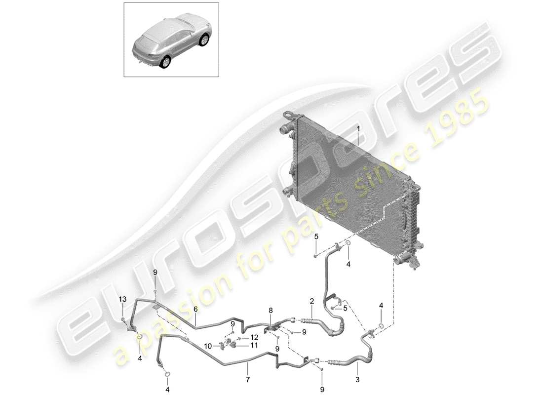 porsche 2014 (macan) - pdk - diagrama de piezas