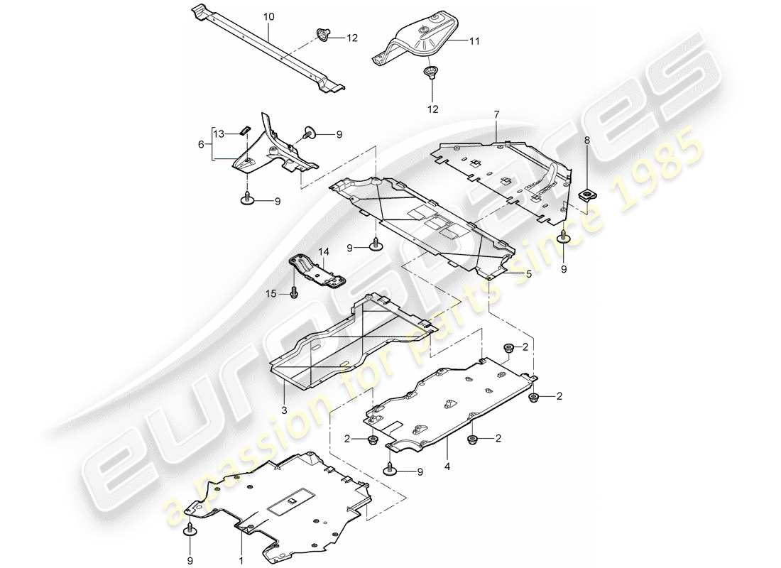 porsche 2007 (997-1) adornos diagrama de piezas
