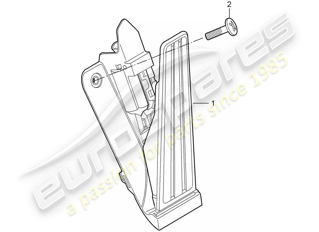 porsche 2007 (997-1 gt3) pedales diagrama de piezas