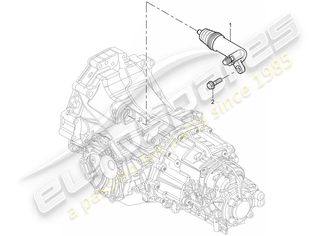 porsche 2006 (987 boxster) liberación del embrague diagrama de piezas