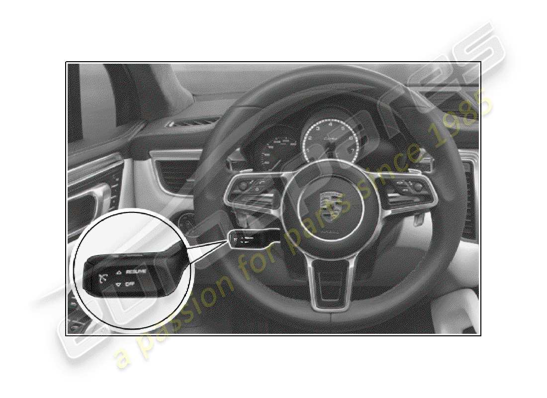 porsche 2015 (tequipment macan) sistema de control de crucero diagrama de piezas
