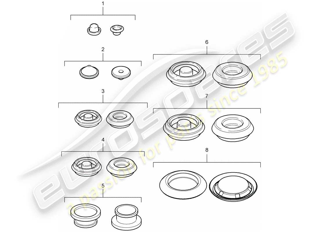 porsche 2008 (997-1 gt3) enchufar diagrama de piezas