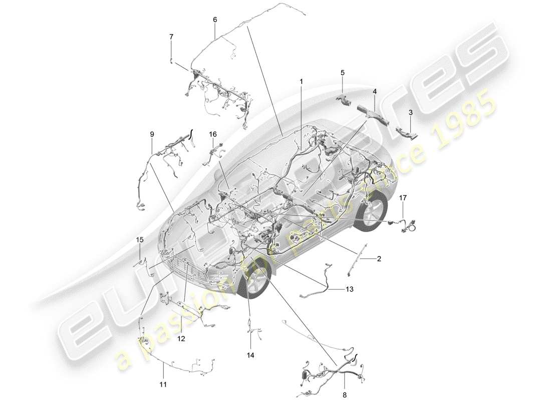 porsche 2015 (macan) aprovechar diagrama de piezas