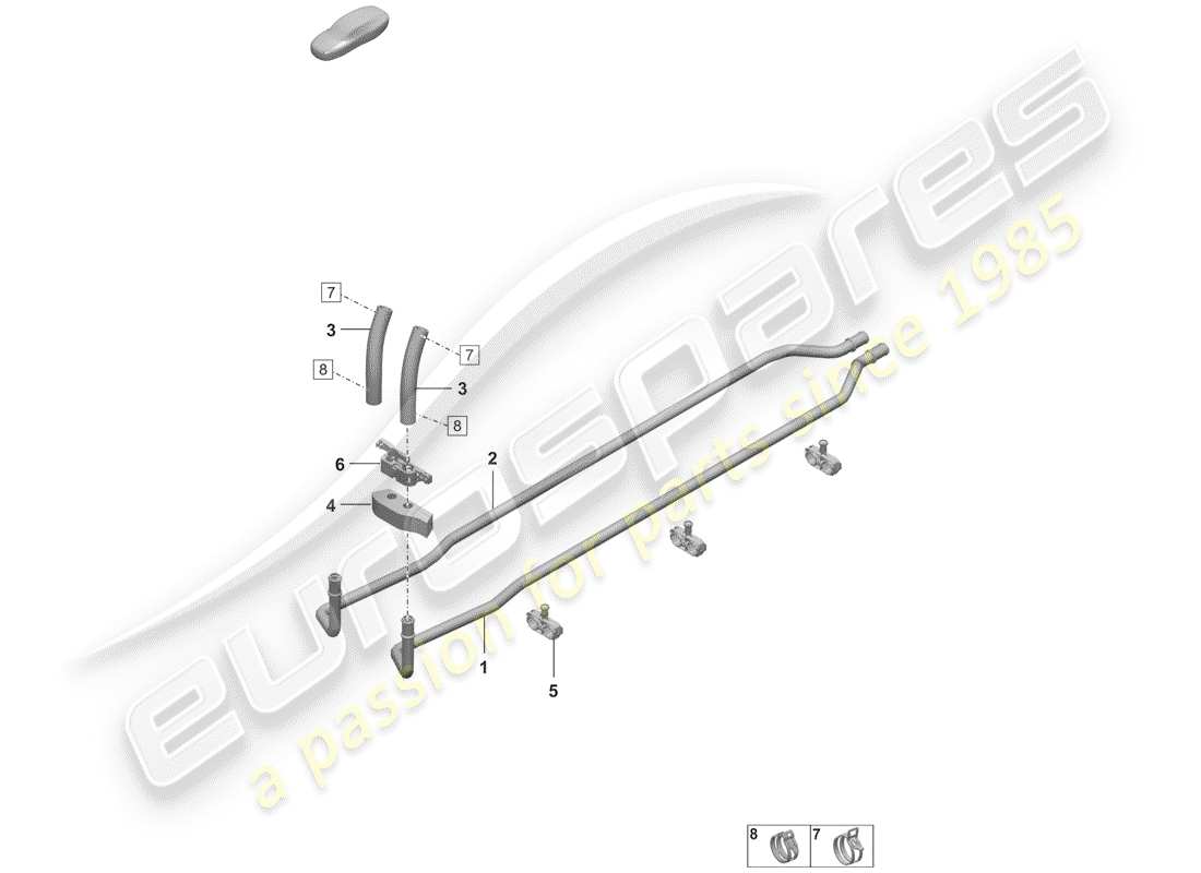 porsche 2019 (992-1) calentador diagrama de piezas