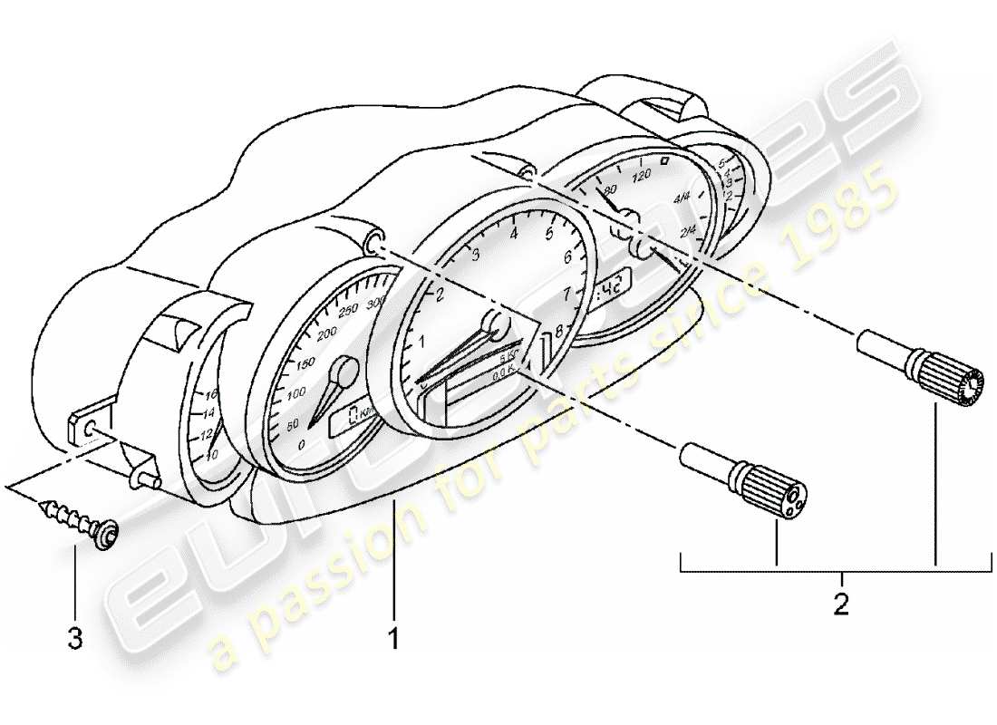 porsche 2001 (996 turbo / gt2) instrumentos - completos - ver memo ti: - gr.9 , nr.10/01 - d - mj 2001>> diagrama de piezas
