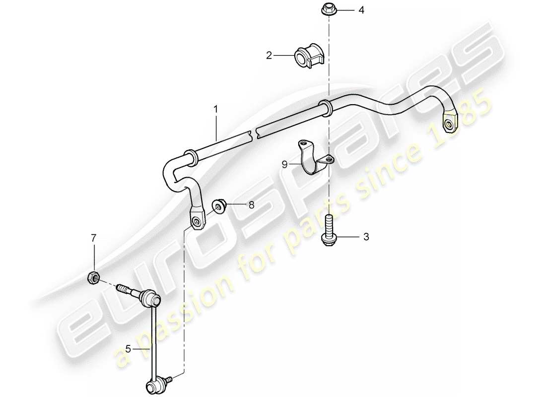 porsche 2009 997-2 turbo / gt2 estabilizador diagrama de piezas