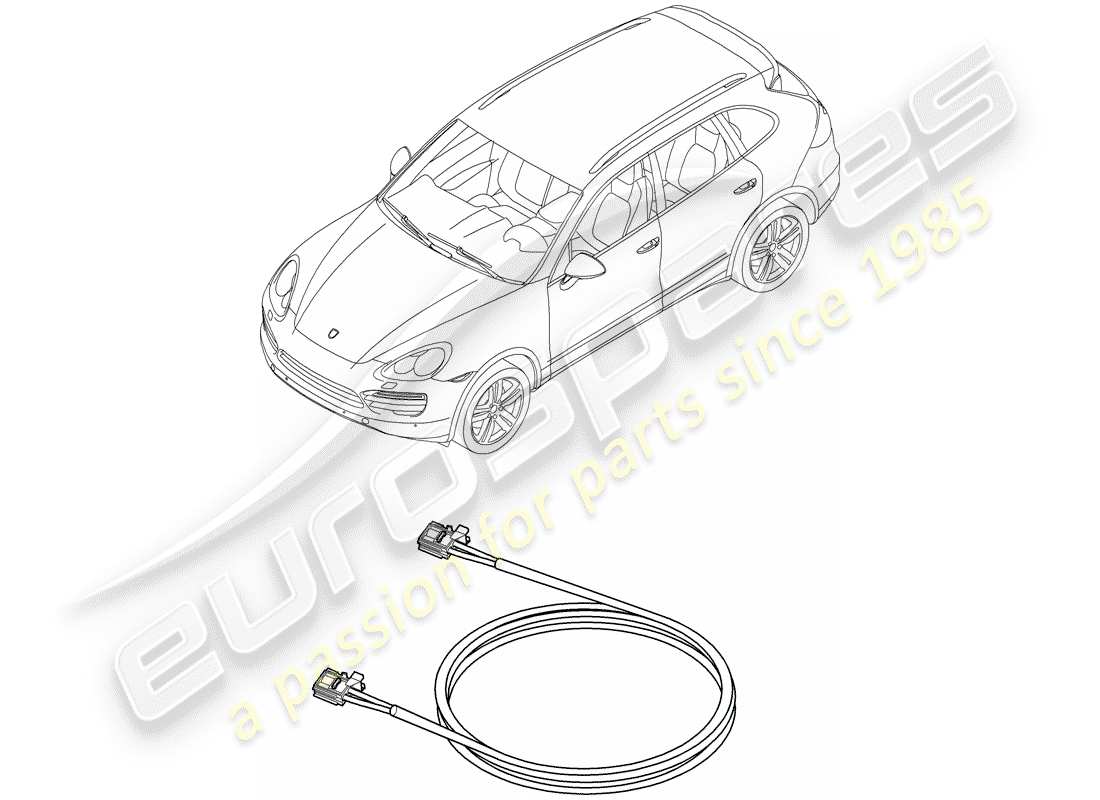 porsche 2016 (cayenne e2 92a) diagrama de piezas de fibra óptica ligera