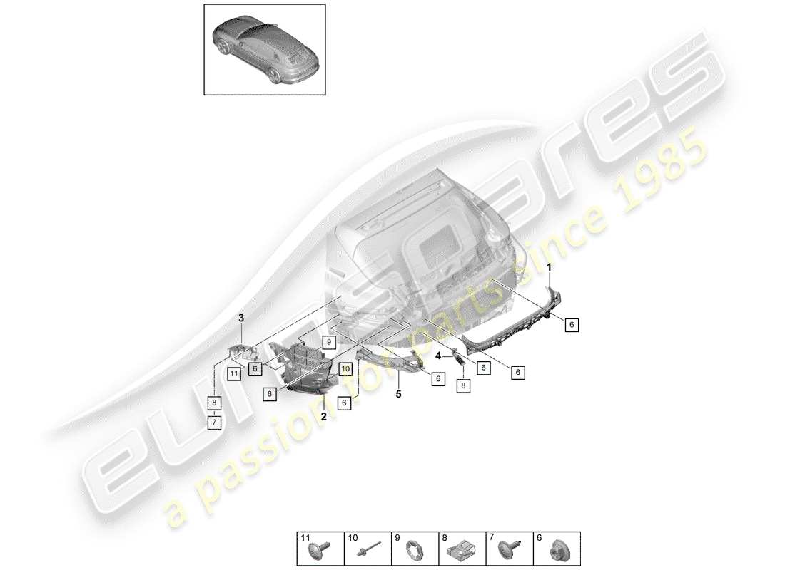 porsche 2017 (panamera 971-1) fasteners diagrama de piezas