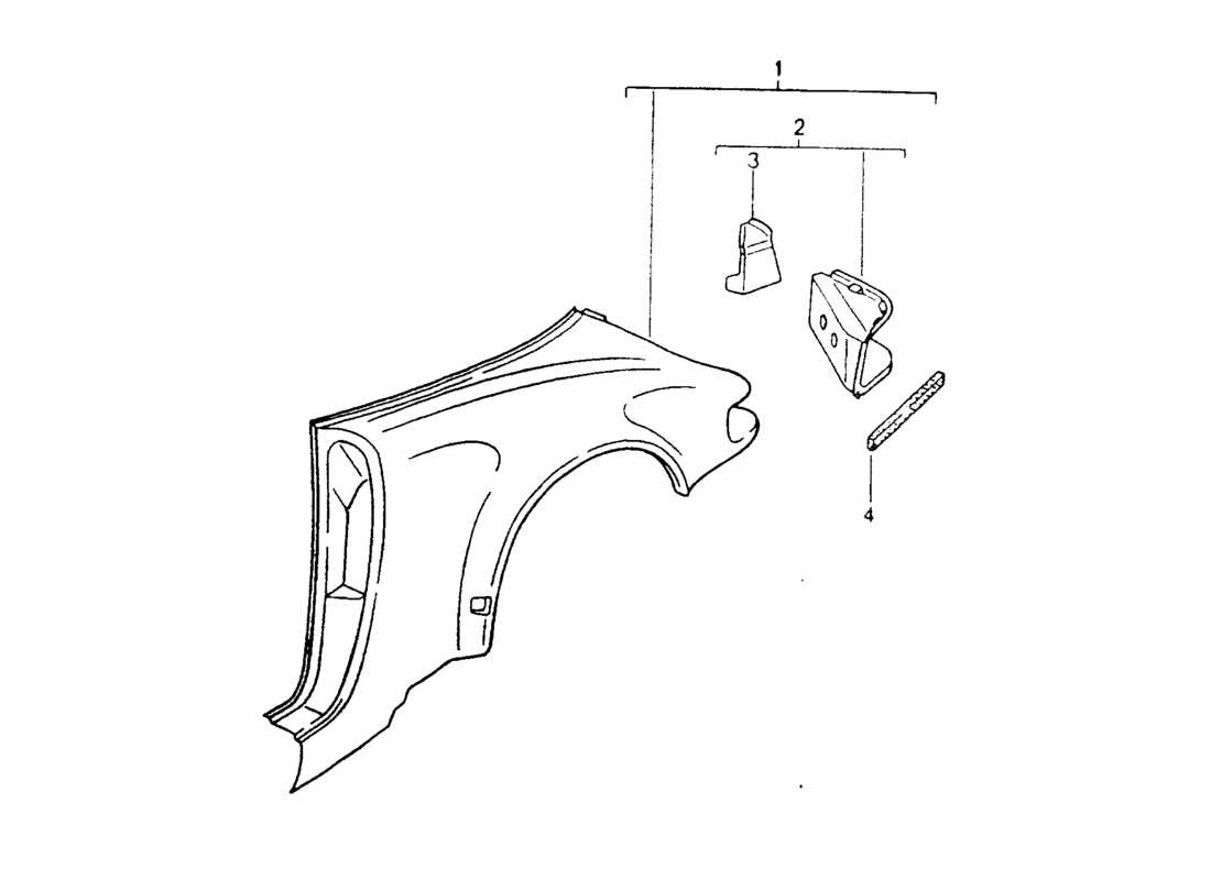 porsche 1994 (964) paneles exteriores diagrama de piezas