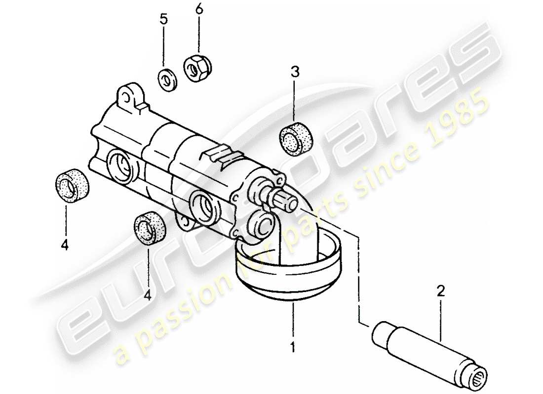 porsche 1998 (993) bomba de aceite diagrama de piezas