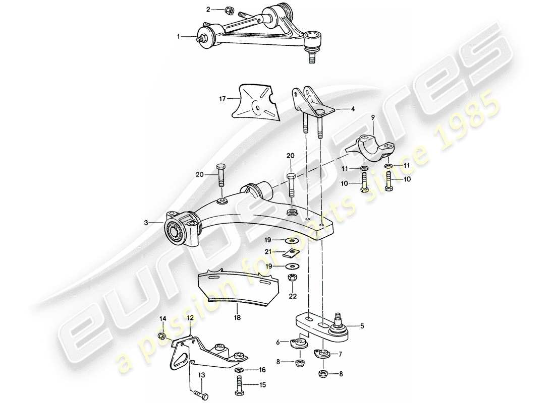 porsche 928 (1985) brazo estabilizador de pista - f >> 92-gs860 999 - ver información técnica - 4-nr.1 - d >> - mj 1985 diagrama de piezas