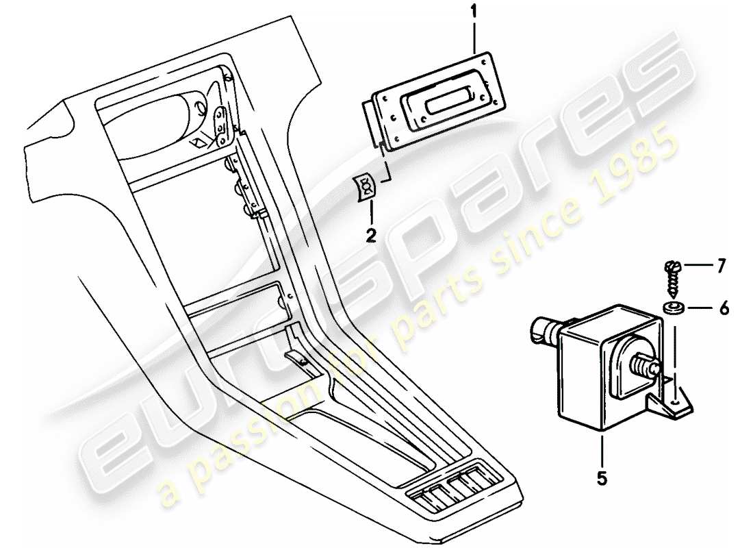 porsche 1983 (928) reloj diagrama de piezas