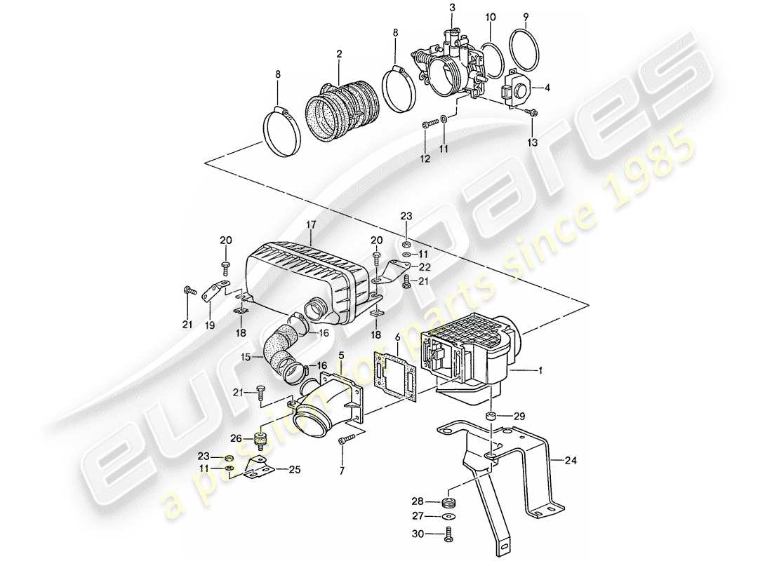 porsche 1990 (944) l-jetronic - 1 diagrama de piezas