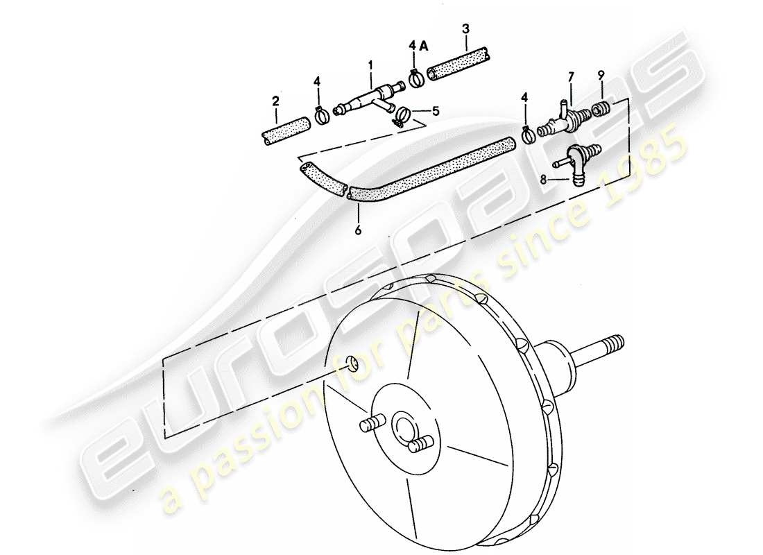 porsche 1994 (928) diagrama de piezas de la bomba de succión