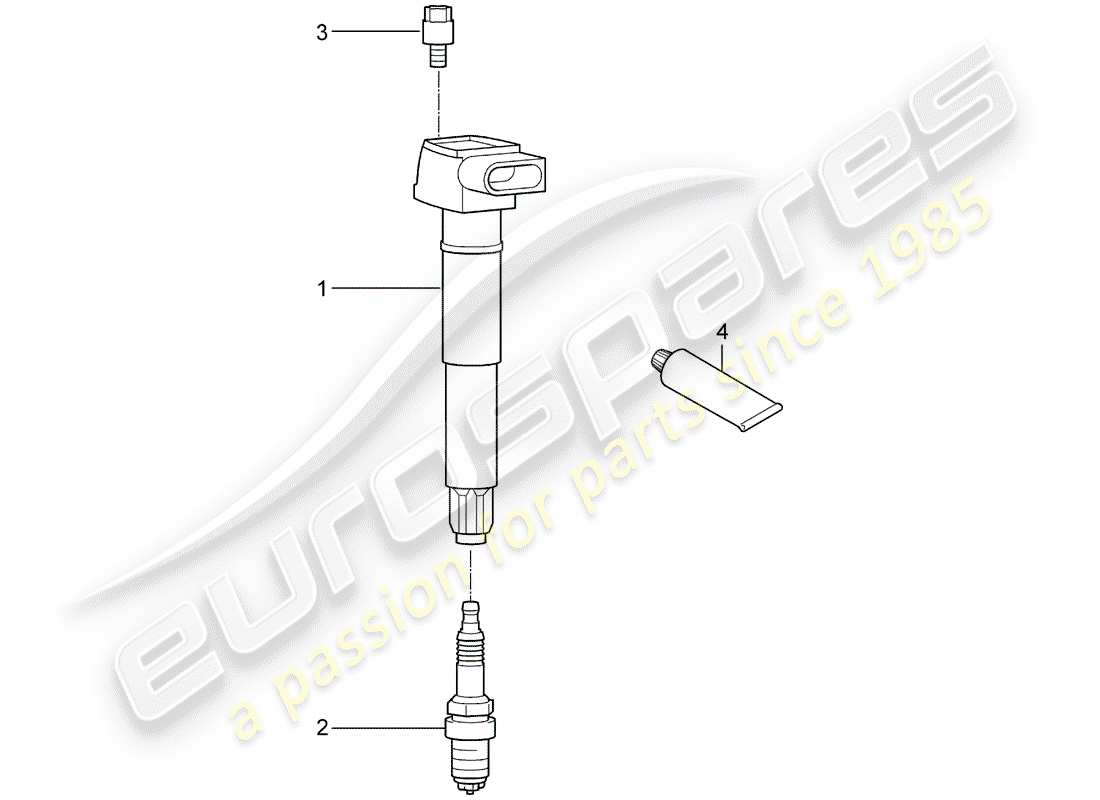 porsche 2013 (panamera 970) sistema de encendido diagrama de piezas