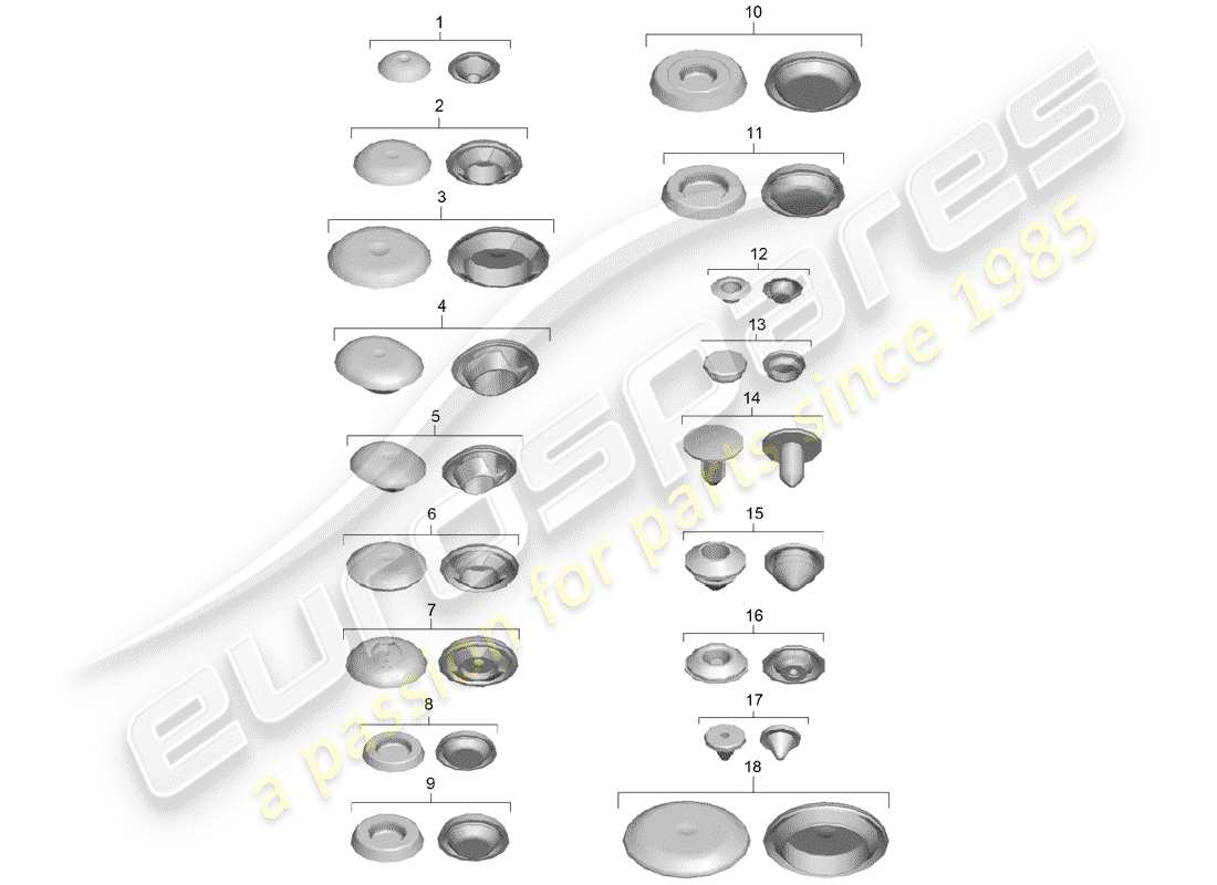 porsche 2017 (991-2 turbo) enchufar diagrama de piezas
