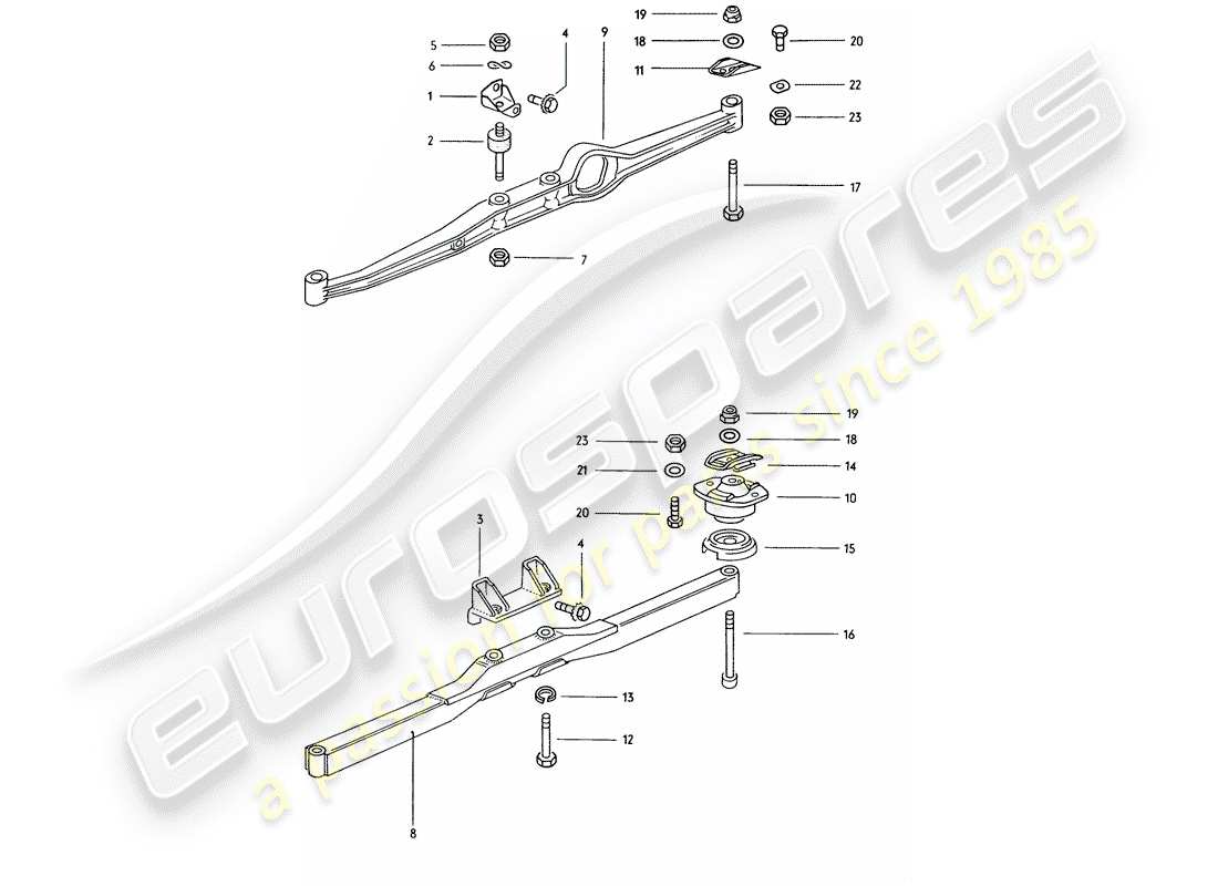 porsche 1975 (914) portamotor diagrama de piezas