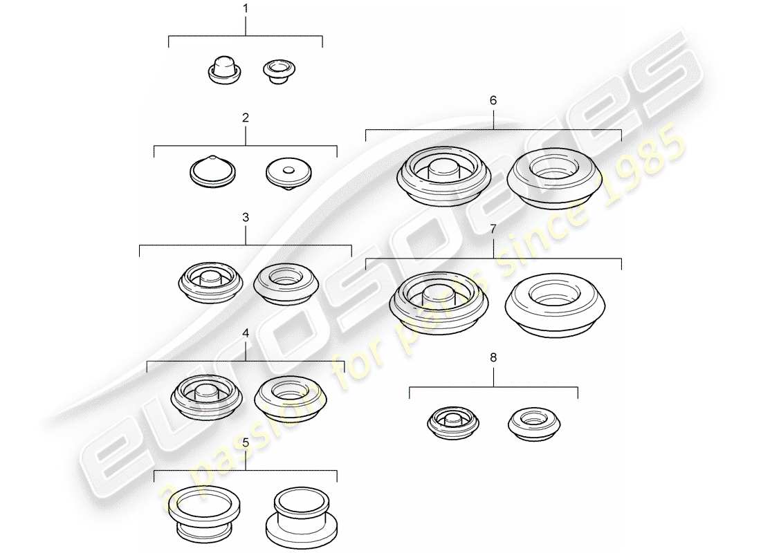 porsche 2005 (987 boxster) enchufar diagrama de piezas