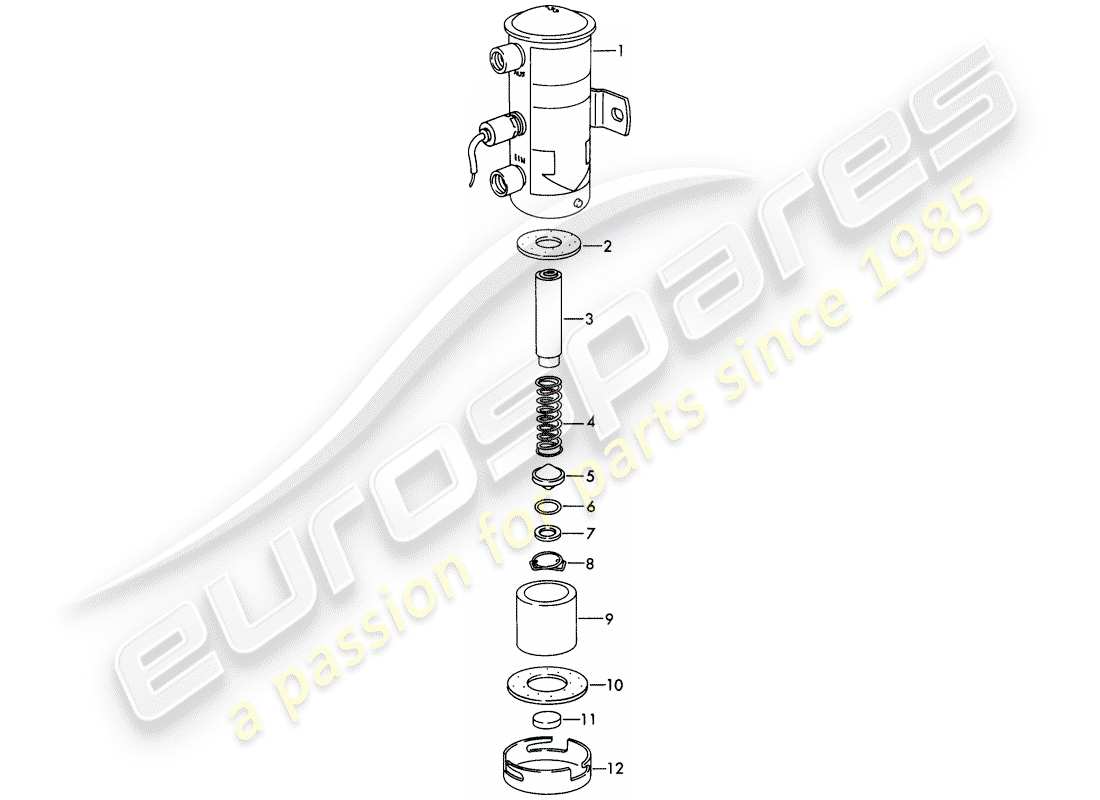 porsche 1966 (911/912) piezas simples - para - bomba de combustible - eléctrica - d >> - mj 1968 diagrama de piezas