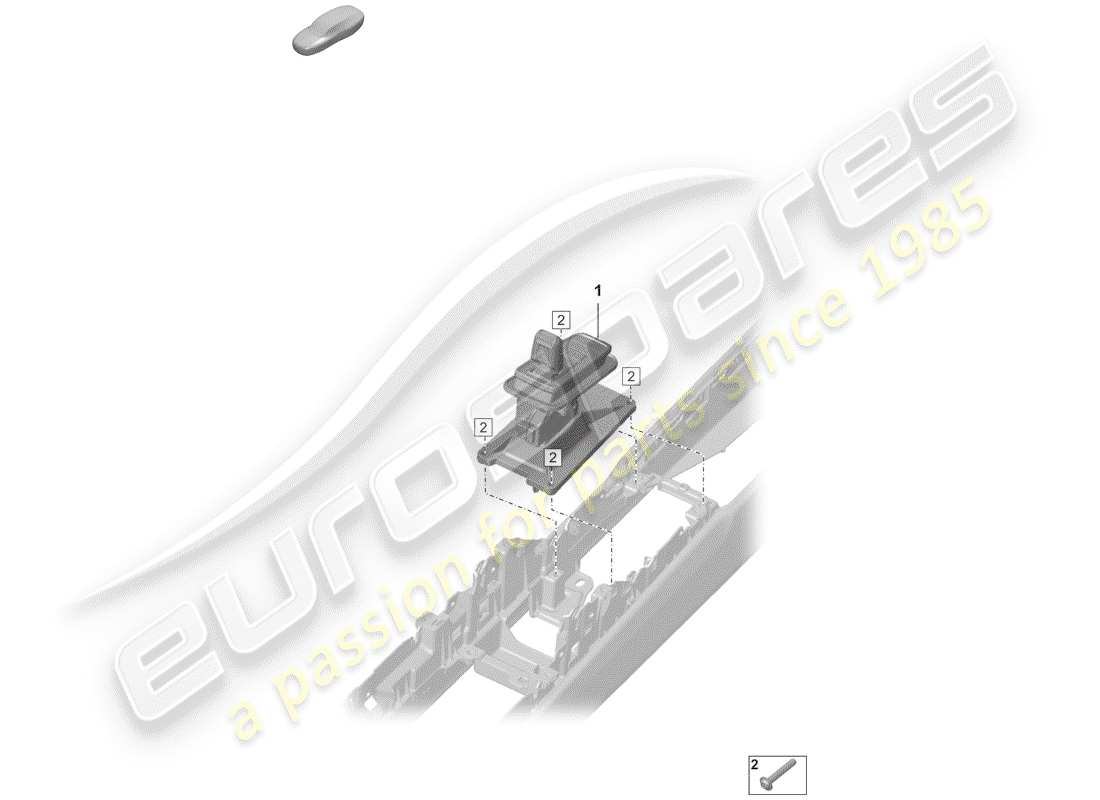 porsche 2020 (992-1) palanca selectora diagrama de piezas