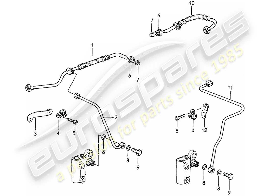 porsche 1990 (964) suministro de aceite - tensor - cadena diagrama de piezas
