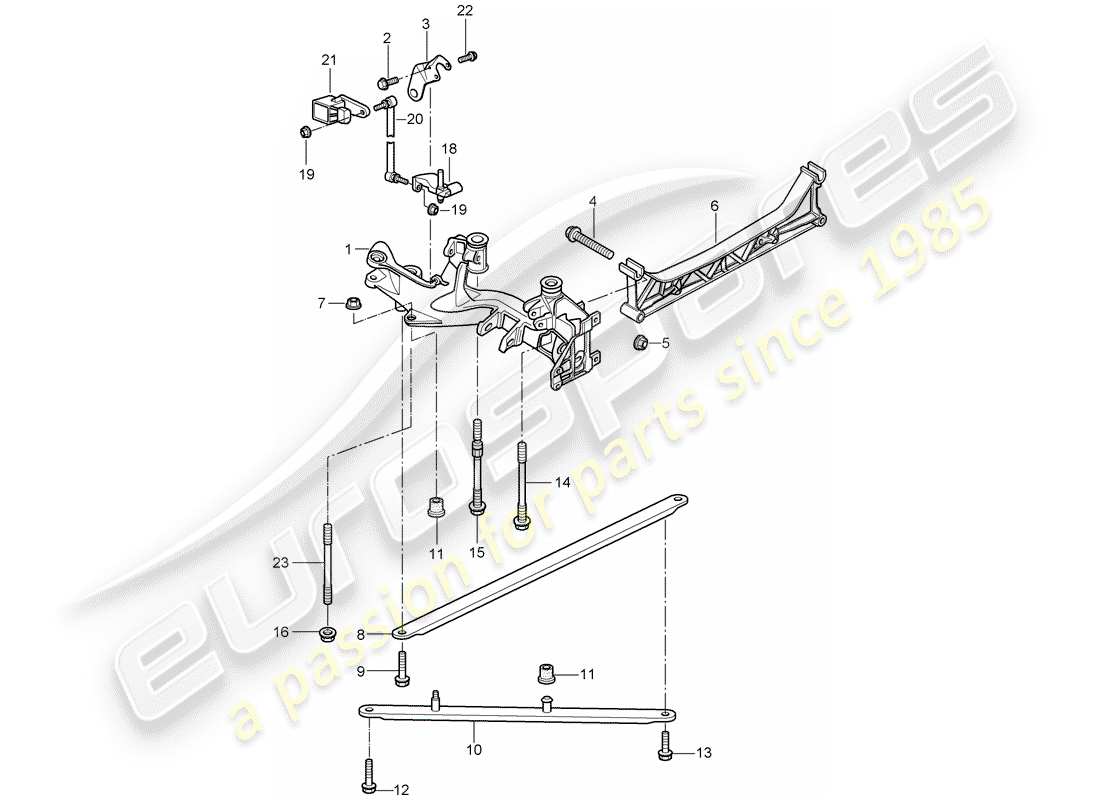 porsche 2011 (997-2 gt3) eje posterior diagrama de piezas