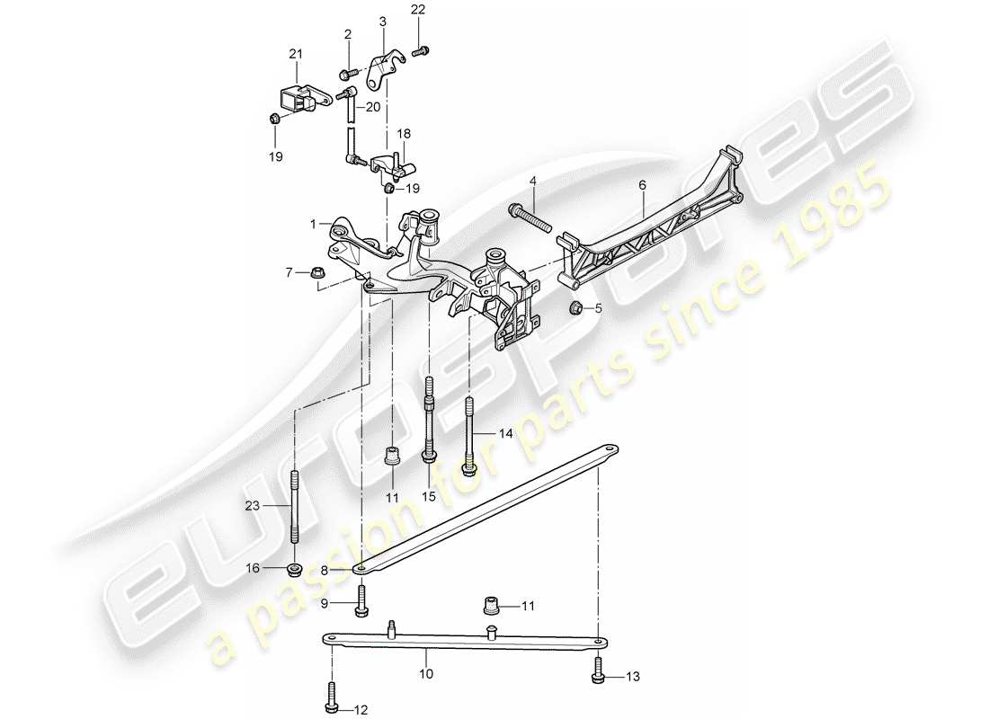 porsche 997 gt3 (2011) diagrama de piezas del eje trasero