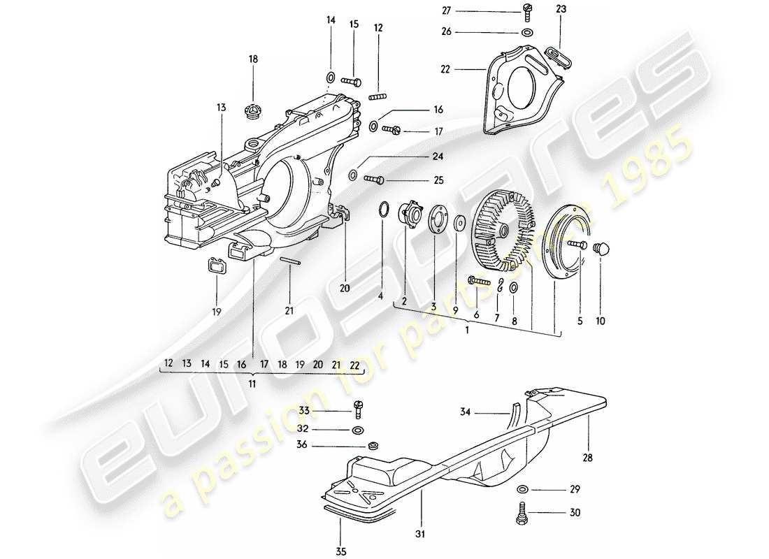 porsche 1976 (914) aire acondicionado diagrama de piezas