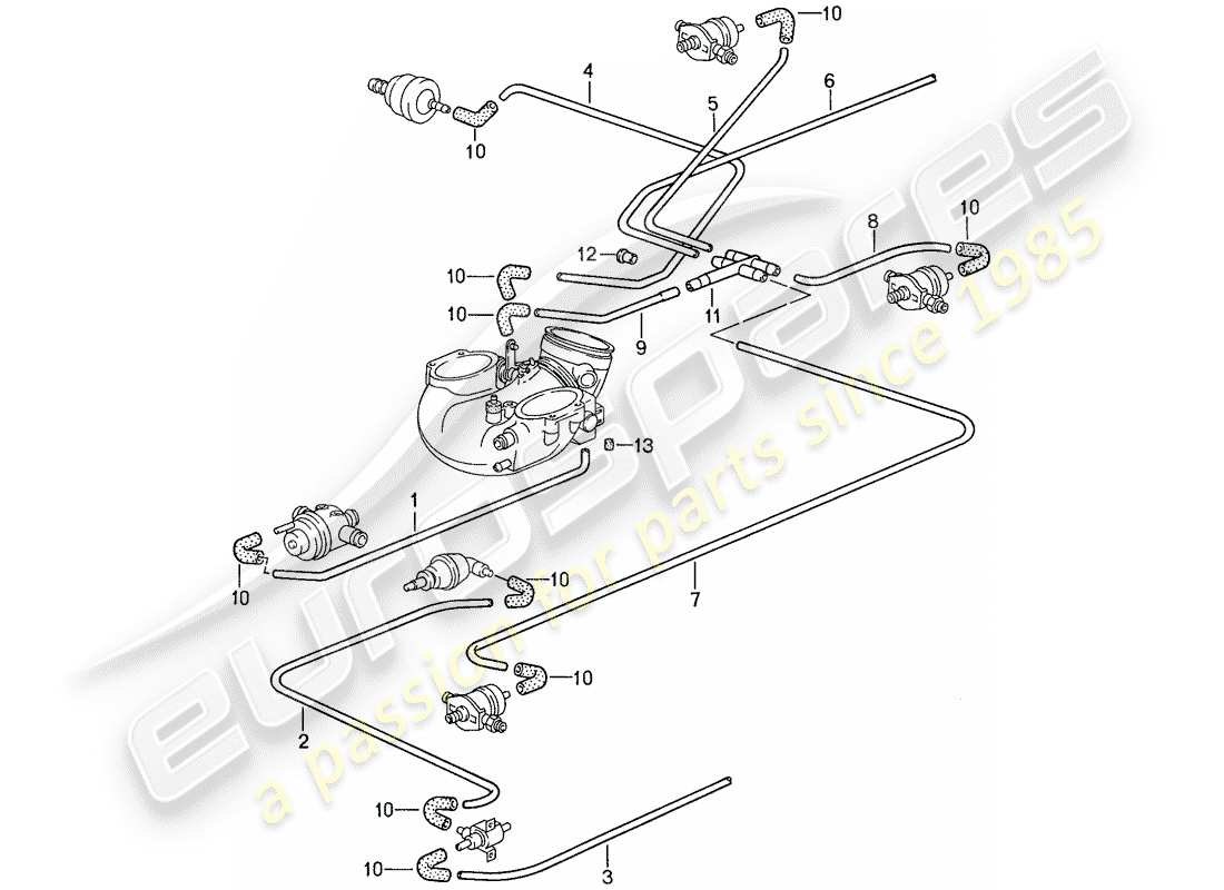 porsche 1990 (928) lh-jetronic - 3 diagrama de piezas