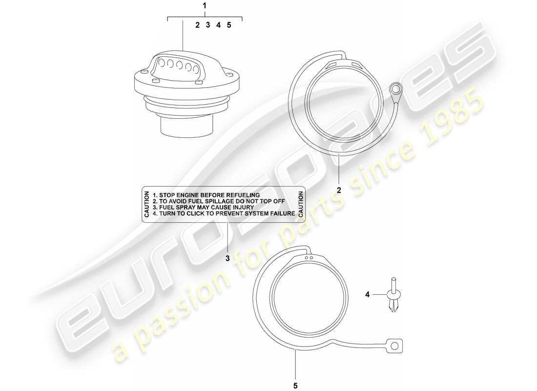 porsche 2016 (tequipment cayenne) tapa con correa de retención para diagrama de pieza
