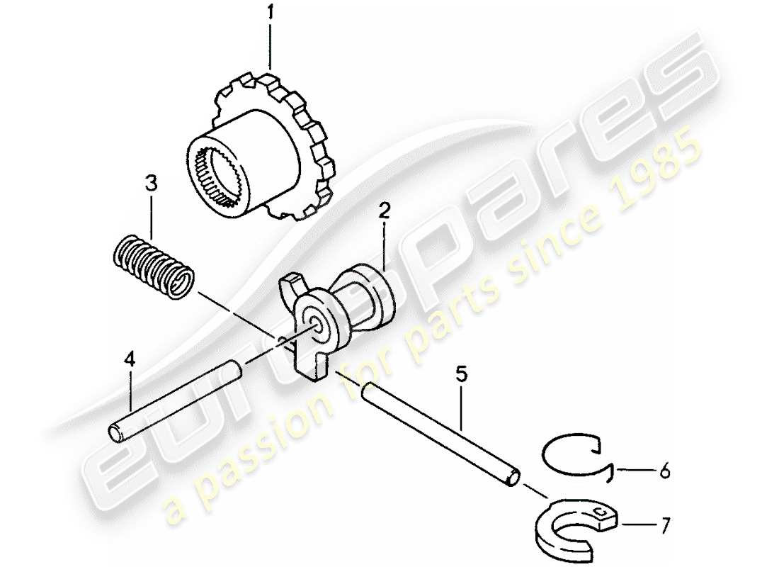 porsche 1994 (968) tiptronic - bloqueo de aparcamiento diagrama de piezas