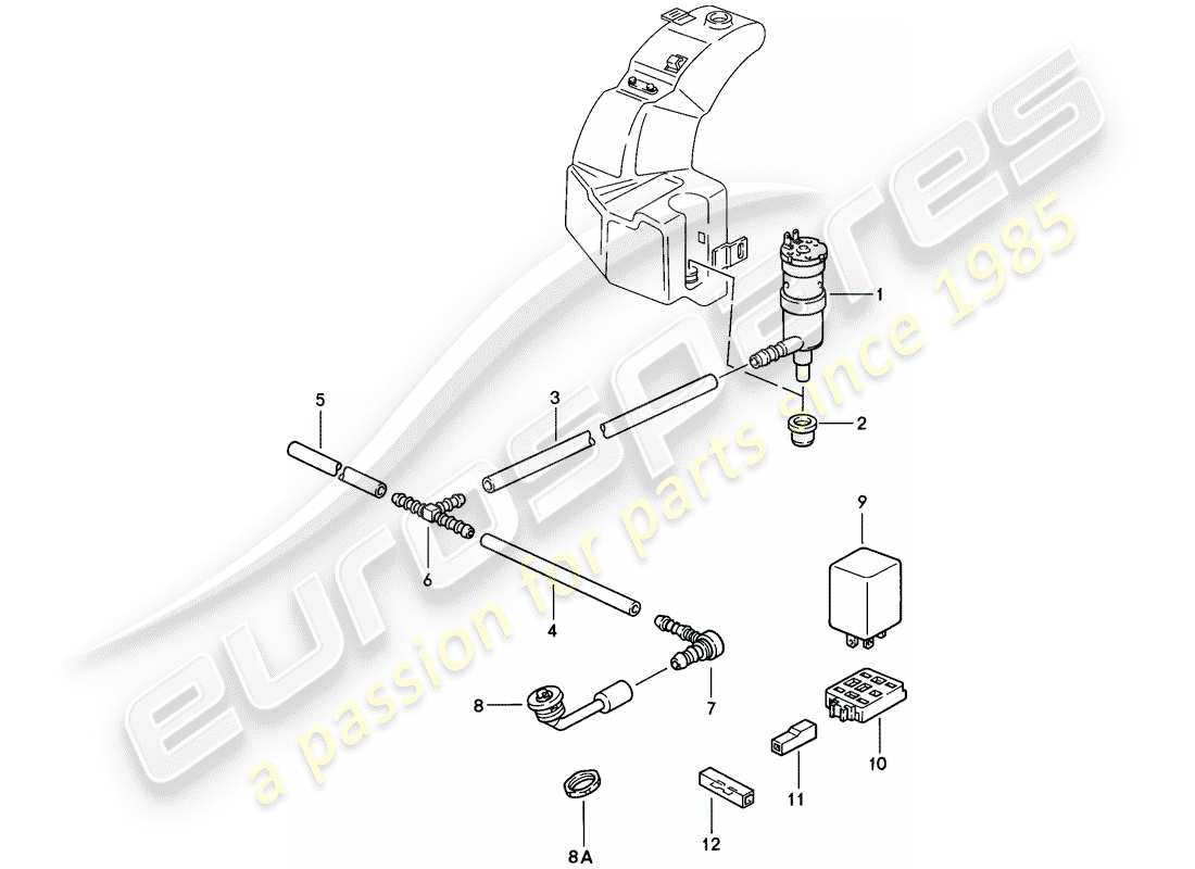 porsche 1979 (924) sistema arandela - d - mj 1979>> diagrama de piezas