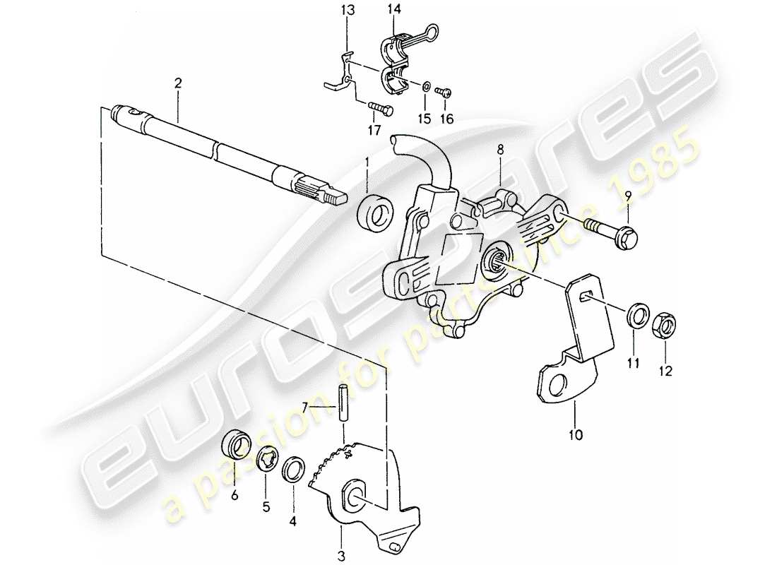 porsche 1998 (993) tiptronic - interruptor selector diagrama de piezas